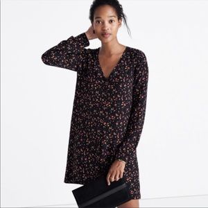 Madewell et Sézane Silk Elly Shirt Dress Floral S